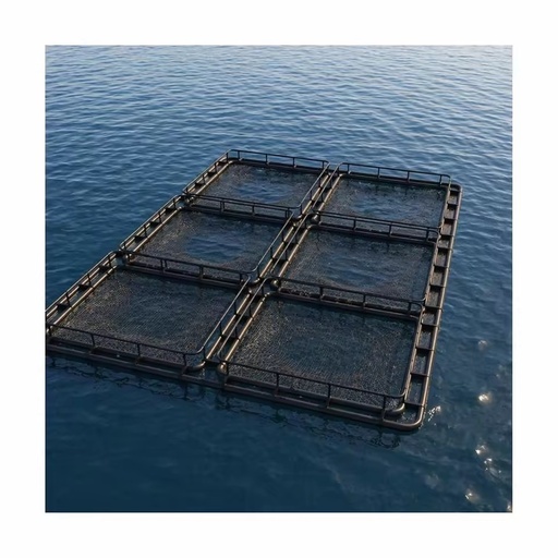 Durable HDPE Fish Cage with Floating Pontoon for Aquatic Research Custom Designs Black Fishing Trap for Crab and Shrimp