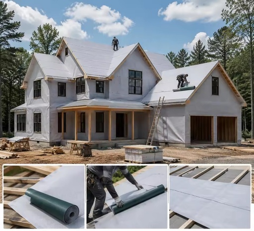 Factory 1.5m*50m Housewrap Waterproof Breathable Membrane Weather Barrier for Exterior Wall & Roof