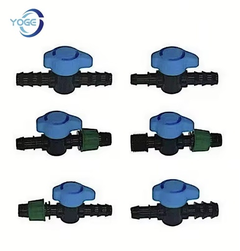 Best Quality PP Material 16 Mm Pipe Garden Tap 1/2" 3/4" Male Thread Water Hose Barb Connector Drip Irrigation Mini Valve