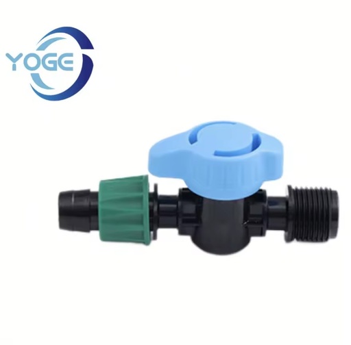 New Type Agriculture Irrigation Manual Water Plastic Drip Tape Pipe Fittings Connector Bypass Barb Mini Valve YG01
