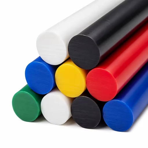 Uhmwpe Rods High Wear-resistant PE1000 Rods Solid Round Rods for Mechanical Parts Self-lubricating White Solid Plastic Rods
