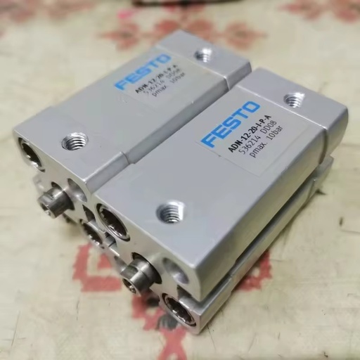 ADN-12-20-I-P-A Compact Cylinder, 12mm Bore, 20mm Stroke, Double Acting ISO 21287 Pneumatic Cylinder