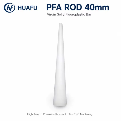 Virgin Solid PFA Rod 40mm Diameter Translucent Fluoroplastic Bar High Temp Corrosion Resistant for CNC Machining Parts