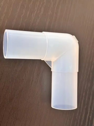 Virgin Translucent PFA Equal 90 Degree Elbow Fitting, Integral Injection Straight Insert 2 Way Connector for Semiconductor Wafer