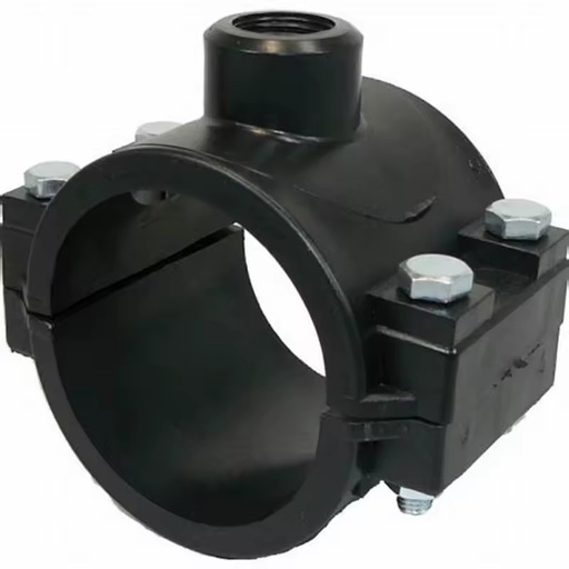 GB/En SDR11/17 HDPE Electrofusion Tapping Saddle Fitting PE100 Clamp for Pipe EF Clamp Saddle PE100