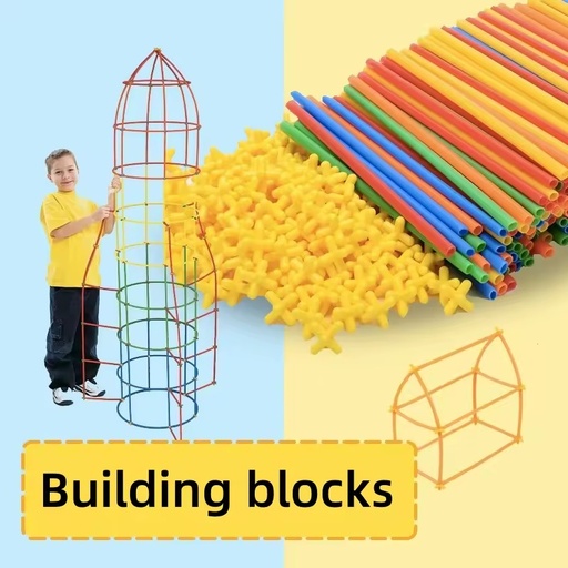Educational Toys Colorful Connectors Brain Building Blocks Sets LDPE Flexible Plastic Tube Kids Build Creative Cutting