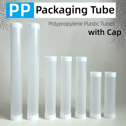 PP Packaging Tubes with Cap for Beauty Tools & Promotion Storage Various Sizes (10-50mm 100-500mm) 100 Sets MOQ