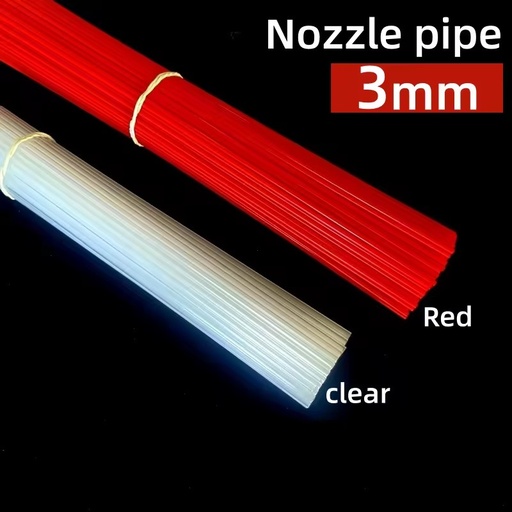 PP Polypropylene Spray Nozzle Pipe for Air Conditioner & Toilet Cleaner 3mm Diameter Red Color Cutting Service Custom Lengths