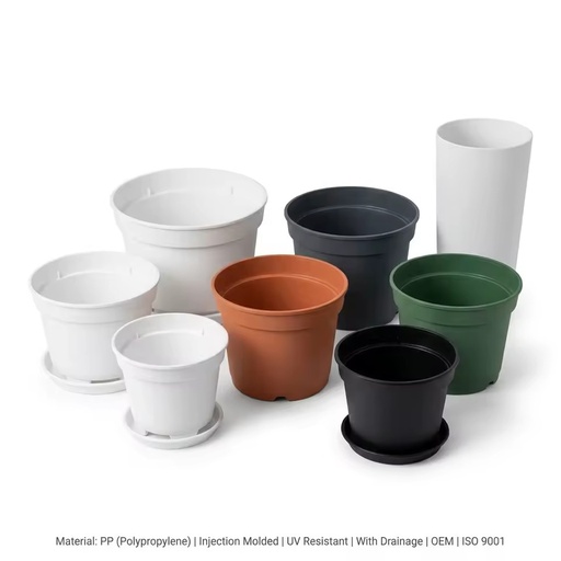 Professional OEM ODM Durable UV Resistant PP Plastic Colorful Nursery Flower Pot Mold Injection Molding for Garden and Greening