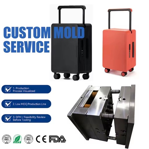Professional OEM ODM High Precision Durable ABS PP PC Material Large Scale Travel Luggage Case Custom Plastic Injection Mold