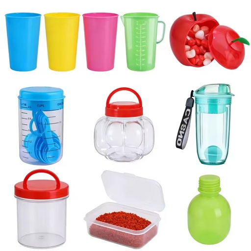 Eco Friendly BPA Free Food Grade PP Colorful Reusable Kitchen Storage Container Custom Plastic Injection Moulding Parts