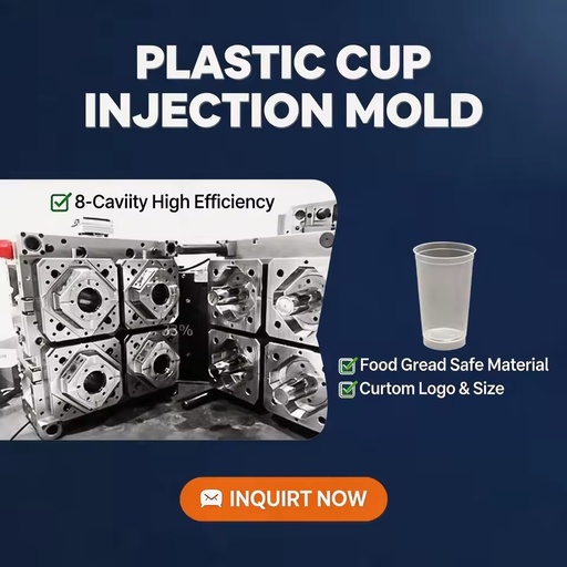 One-stop Service ISO Certified 8 Cavity Injection Mould 28mm Cap Plastic Injection Mold Service for Thin Wall Coffee Cup