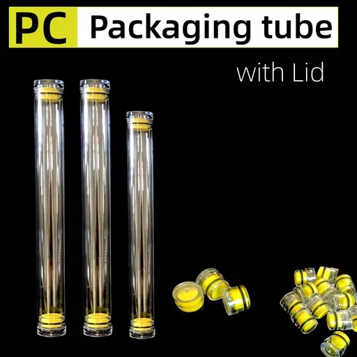 Fishing Float PC Transparent Packaging Tube with Lid Custom Size Plastic Tubing for Exhibition Use