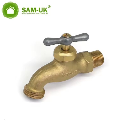 Wholesale Customizable Size Taps and Faucets with External Thread Rotate to Open Brass Cold Water Filter Tap