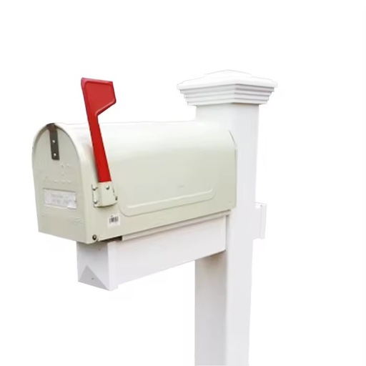 White Color American Mailbox Design Easy to Assemble UV Resistant Plastic SAM- Modern Wall Mounted