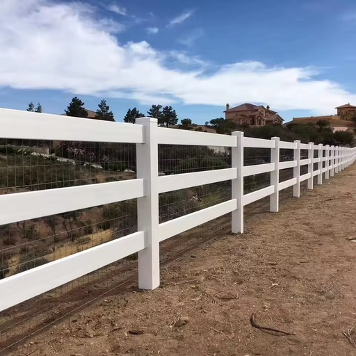 White High Quality Low Price Fence Panels for Horses Sam Easy to Assemble UV Resistant Plastic Garden Fence Nature