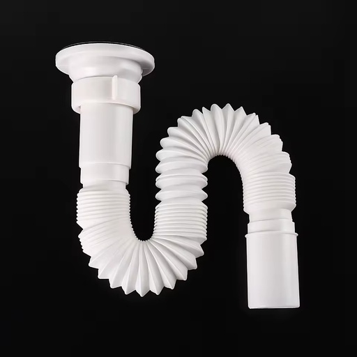 HJSJ Zinc Flexible Drain Hose for Bathroom Kitchen Sink Water Tank Water Basin with Strainer Downcomer
