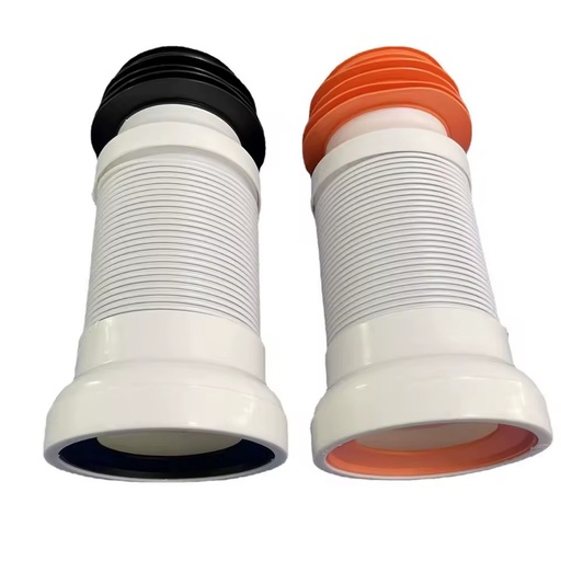 HJSJ Modern Design Retractable Chrome-Plated PVC Cylindrical Toilet Sewage Pipe Multiple Colors Customized Size for Bathroom Use