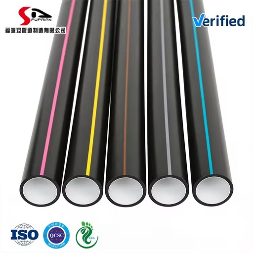Fiber Optic Cable Conduit Black 20mm-200mm Specification 100/1000m Length PE Silicon Core Pipe