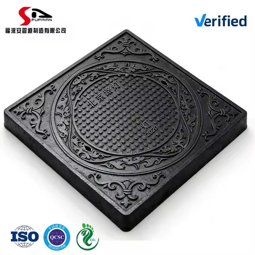Customizable Heavy Duty Cast Iron Manhole Cover 400KN Bearing Capacity Anti-Slip Surface for Highway/Airport Construction Bulk
