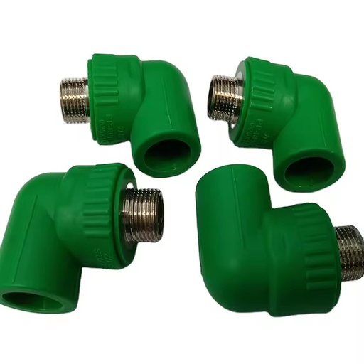 Factory All Types Standard PN25 Green Plastic Pipe Fittings Reducing Equal Female Tee Clip PPR Fittings for Water Supply