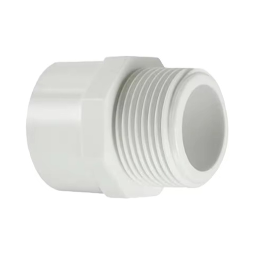 Manufacturer SCH40 1/2"-6" Male Threaded UPVC Coupling Male Adaptor Water Supply Plastic White UPVC Pipe Fitting