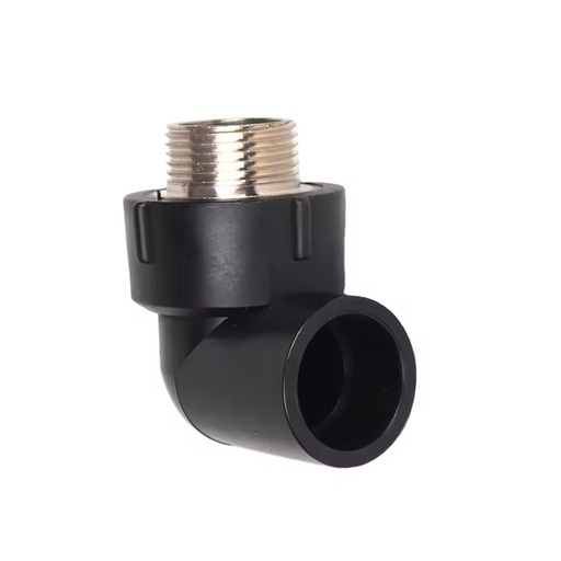 HDPE Socket Pipe Fitting Pe Male Adapter 90 Deg Elbow with Thread End