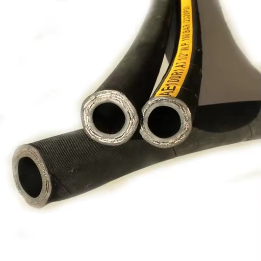 Flexible 3/8 Hydraulic Hose NPT JIC SAE BSP METRIAL ORFS Fittings SAE EN Standards Compatible Custom Cutting Service Available