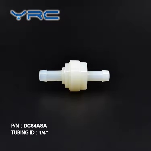 Air Valve PA66 Plastic Inflatable Mini Check Valve with 1/4" Port Size for Air Compressor (Model DC64ASA)