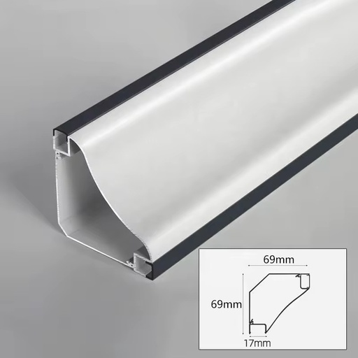 Ceiling Luminous Top Corner Inner Corner Ceiling Wall Washing Plaster Line Free Slot Surface Mounted Line Led Aluminum Profile