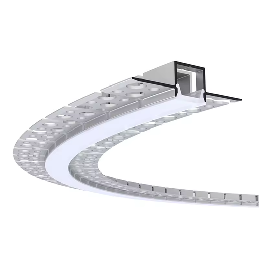 Customized Aluminium Profile for LED Lighting Strip Bandable Plaster Wall Recessed LED Aluminum Profile
