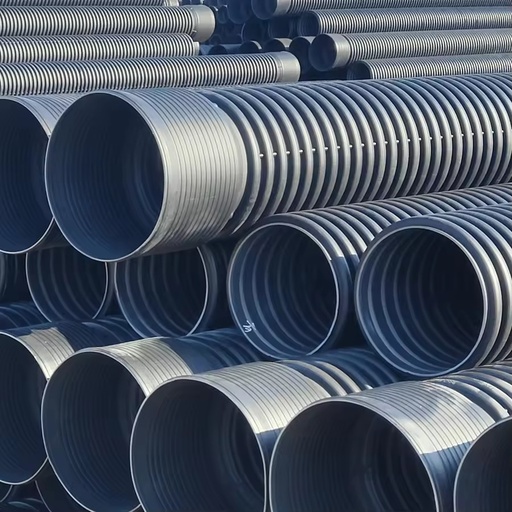 High Strength Polyethylene Steel Reinforced Dual Wall Corrugated HDPE Drainage Pipes DN100-DN1200 Brand PE DN/ID 500 SN10