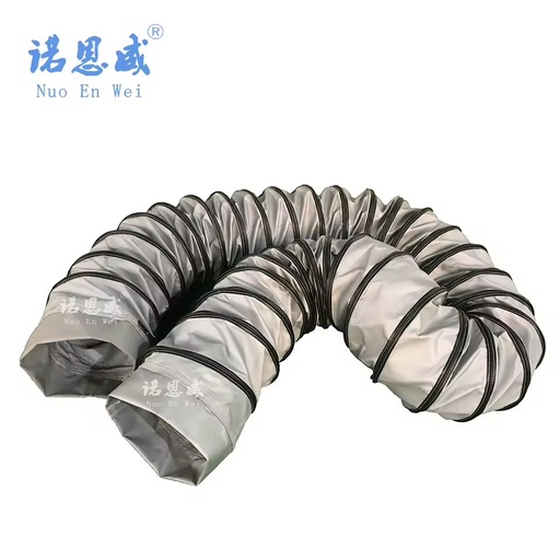 350mm 14inch Pvc Spiral High Temperature Flexible air Duct Fabric Fiberglass Coated High Temperature Air Duct