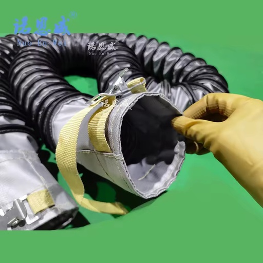8inch 200mm Fiberglass Retractable High Temperature Outdoor Fire Resistant Ventilation Duct Spiral Indirect Oil Fired Heater