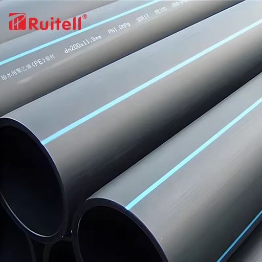 Ruitell High-density Polyethylene High-pressure Black Plastic Pipe DN63-DN800 Full Specification Series Pipe Fittings