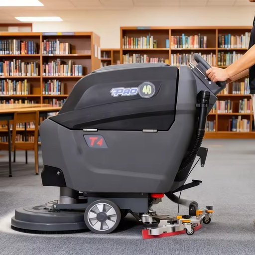T4B Hardwood Walk Behind Floor Scrubber Washing Machine Floor Floor Cleaning Machine Electric velcro Floor Scrubber Commercial