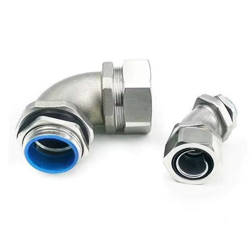M40 90 Degree Flex Liquid Tight Conduit Fittings Stainless Steel 90 Degree Elbow Liquid Tight Connectors