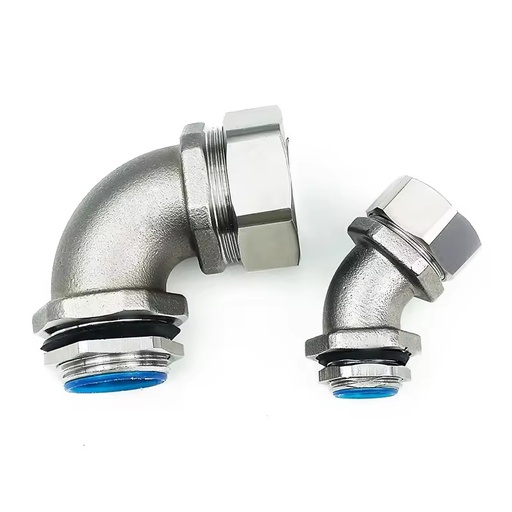 DWJ Bent Cable Connector Metal Angled Cable Gland 90 Degree M20 Liquid Tight Conduit Fittings