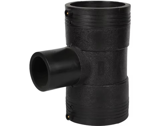 HDPE 50mm Low Pressure Electrofusion Equal Tee Three Way Flexible Plastic Pipe Fittings Gas Weld Connection UV Resistant