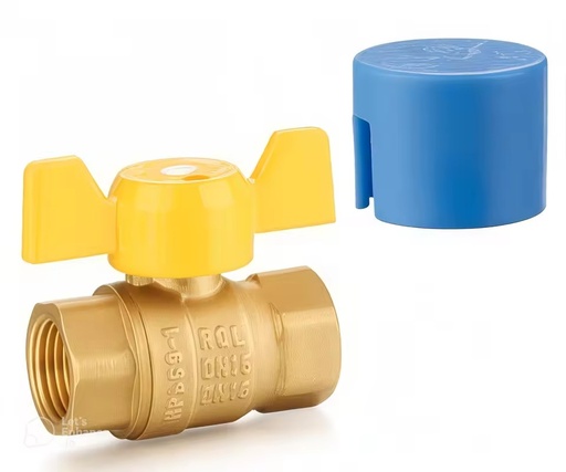 Brass Internal Thread Magnetic Lock-in Control Ball Valve (RQNT2204) Gas Series Manual OEM