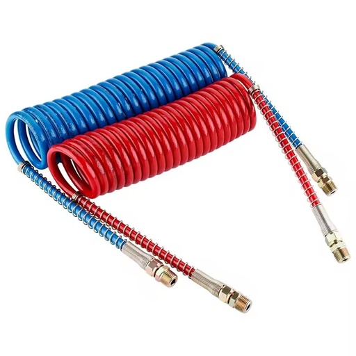 Heavy Duty Repairing High Quality Pneumatic Air Spiral Brake Coiled Tube Hose (Nylon Blue Red CH Series) for Brake System