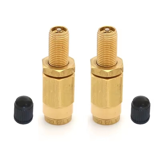 1/4" Male NPT Brass Schrader Valve Anti-Corrosion Painted Exterior for Trailer Air Line Tubing