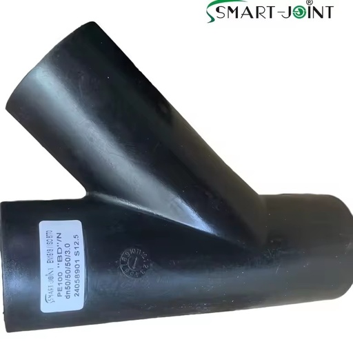HDPE High Pressure 45 Degree Lateral Wye Tee Fitting for PE Pipes Corrosion-resistant Welding