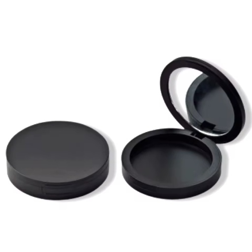 Black Cap Compact Powder Case Makeup Case with Mirror High Quality Eyeshadow Case with Mirror Cosmetic Carton Packaging Accept
