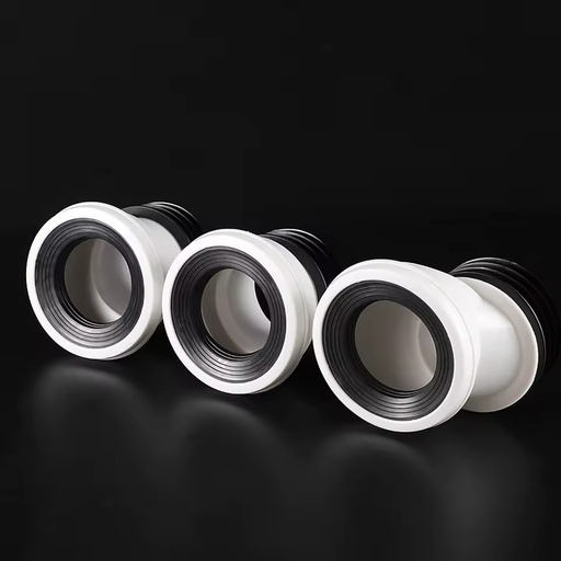 HJSJ Black PP Toilet Adapter Shift Pipe with Female Connection and Rubber Seal for Toilet to Bidet Connection-Wholesale