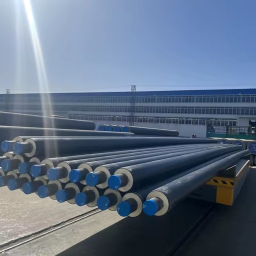 HDPE Jacketed Pre-Insulated Welded Alloy Steel Pipe with PUR Polyurethane Foam Thermal Insulation for District Heating Cooling