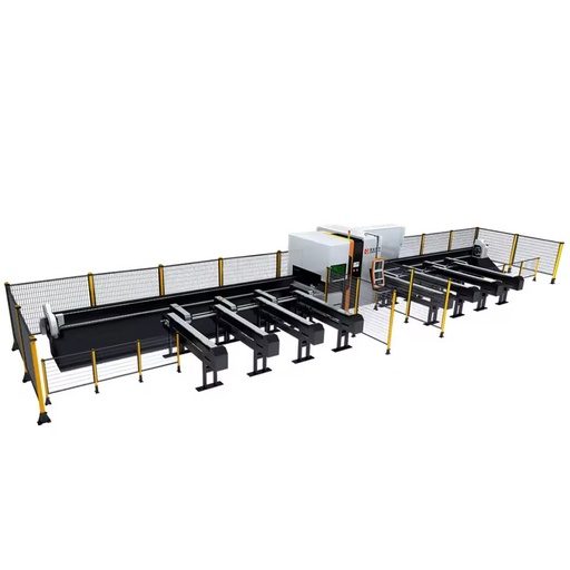 I Beam 5-Axis Laser Cutting Machine 3 Chucks Gear Engine Core Yaskawa Raycus for Raytools Hiwin Supports AI for Met