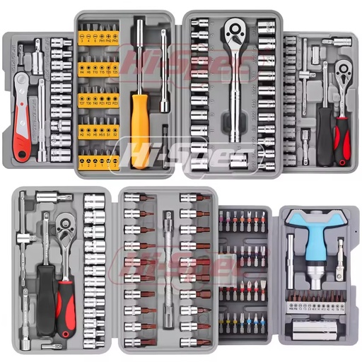 Hi-Spec Precision Combination Wrench Bit Set Ratchet Socket Driver Bits Screwdriver Hand-Power Source OEM ODM Hard Case