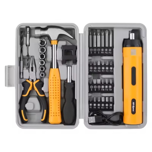 38pc 3.6V Professional USB Electric Power Set Multifunctional Screwdrivers Kit Electrician Tool Set