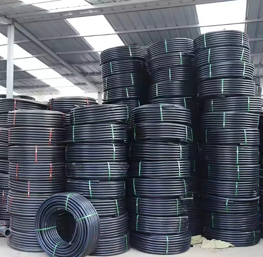 16 16-30mm Black HDPE Irrigation Coiled Pipe Roll with Over 50 Years Lifespan for Garden Water Supply